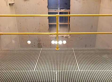 Grated Capped Riser GRP Grating Riser Flooring | Grating Riser Installation